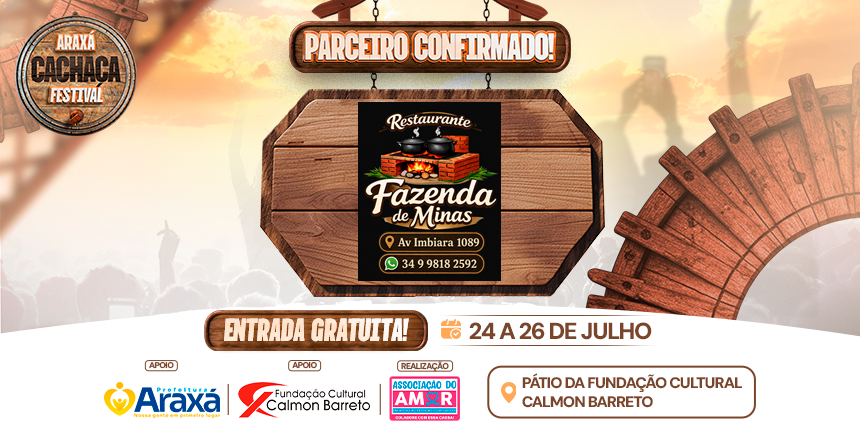 Parceiro Confirmado no Araxá Cachaça Festival 2026